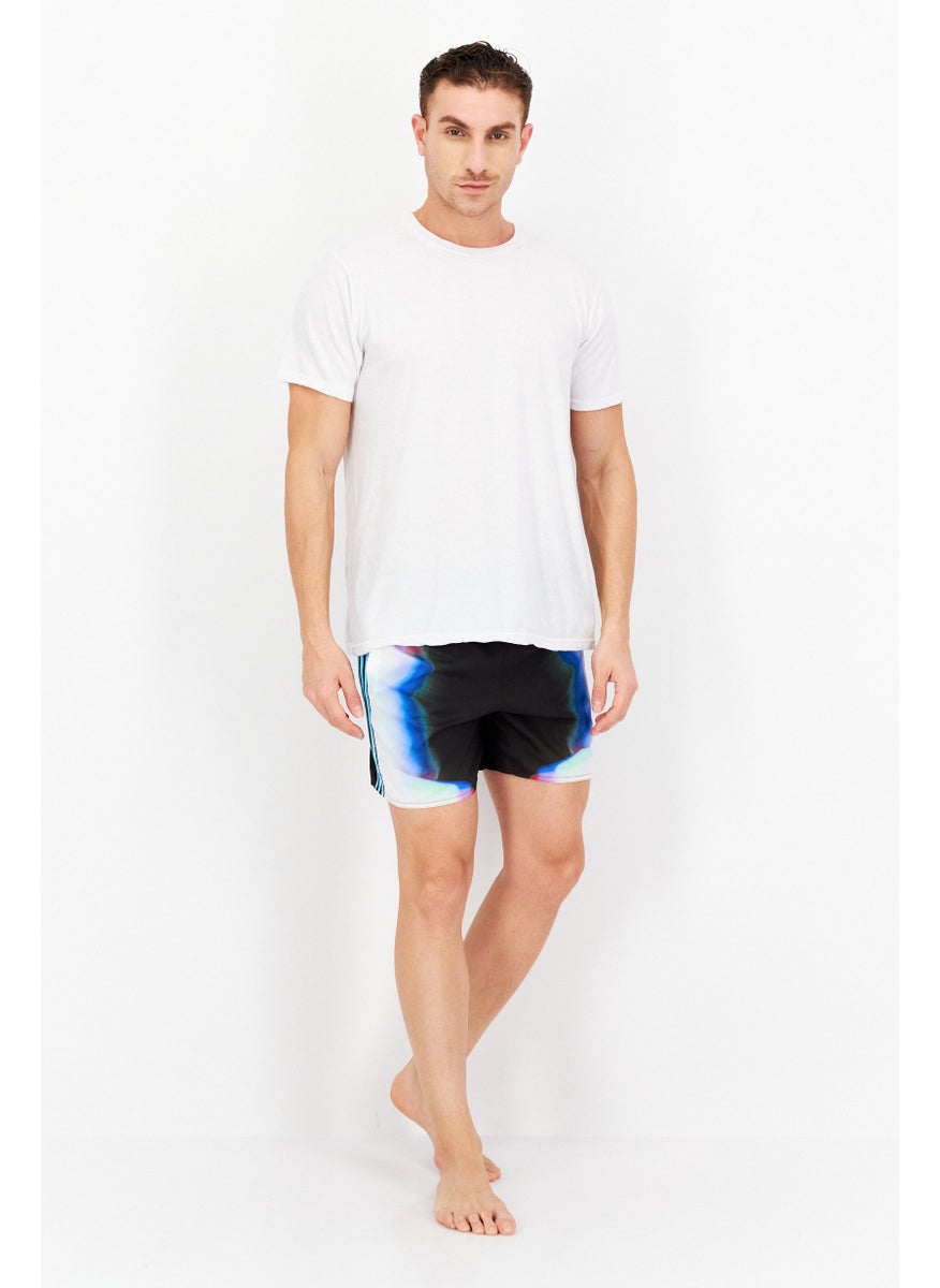 Men Sportswear Fit Board Shorts, Black Combo