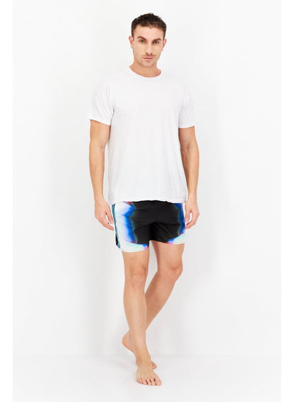 Men Sportswear Fit Board Shorts, Black Combo