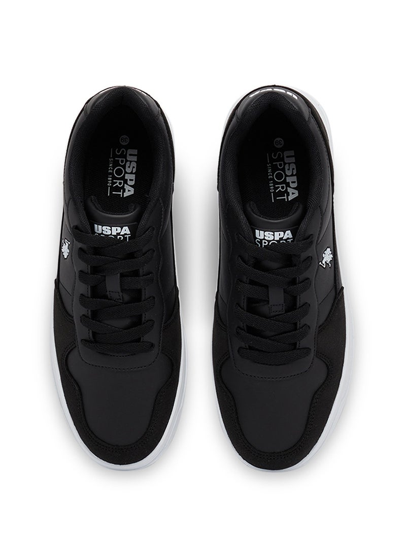 Women's Black Low-Top Sneakers - High-Quality Sole for Everyday Look