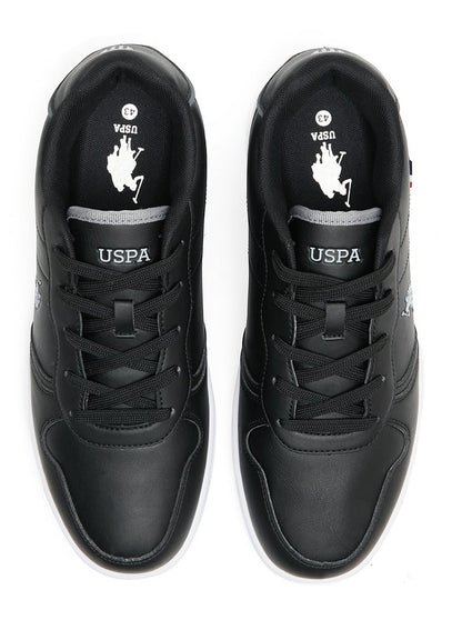 Men's Black Low-Top Sneakers - Lightweight With White Sole , Comfortable Casual Shoes