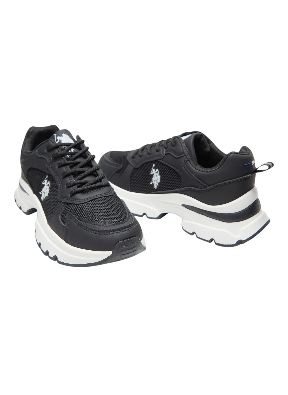 Women's Black Sneakers - Bold Rugged Style with Durable Sole for Outdoor Wear