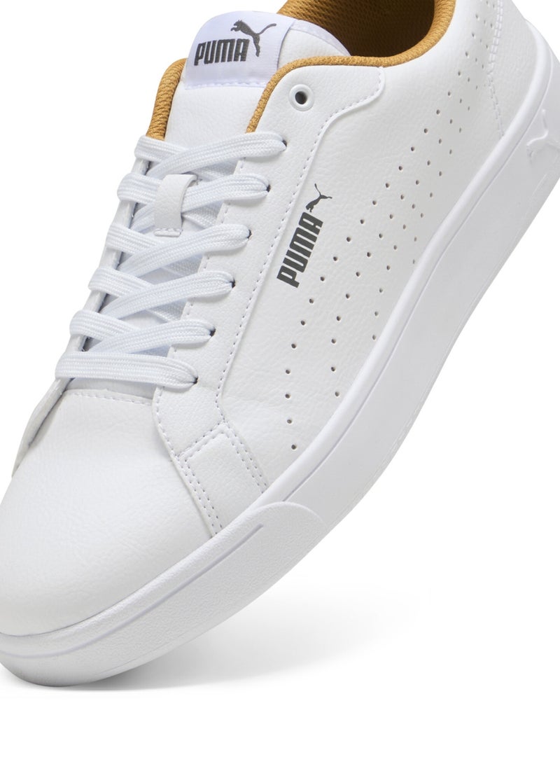 Grounded Perf Unisex White Sneakers