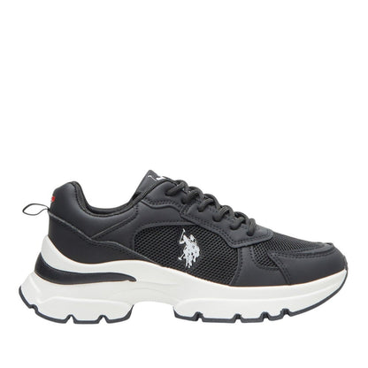 Women's Black Sneakers - Bold Rugged Style with Durable Sole for Outdoor Wear