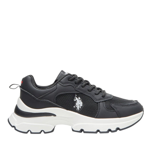 Women's Black Sneakers - Bold Rugged Style with Durable Sole for Outdoor Wear