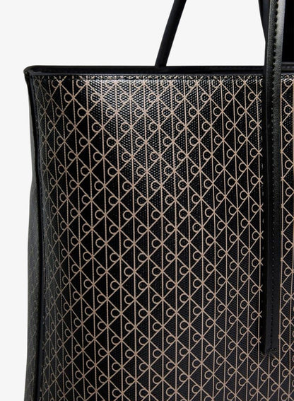 Coated Emblem Logo Tote Bag with Pouch