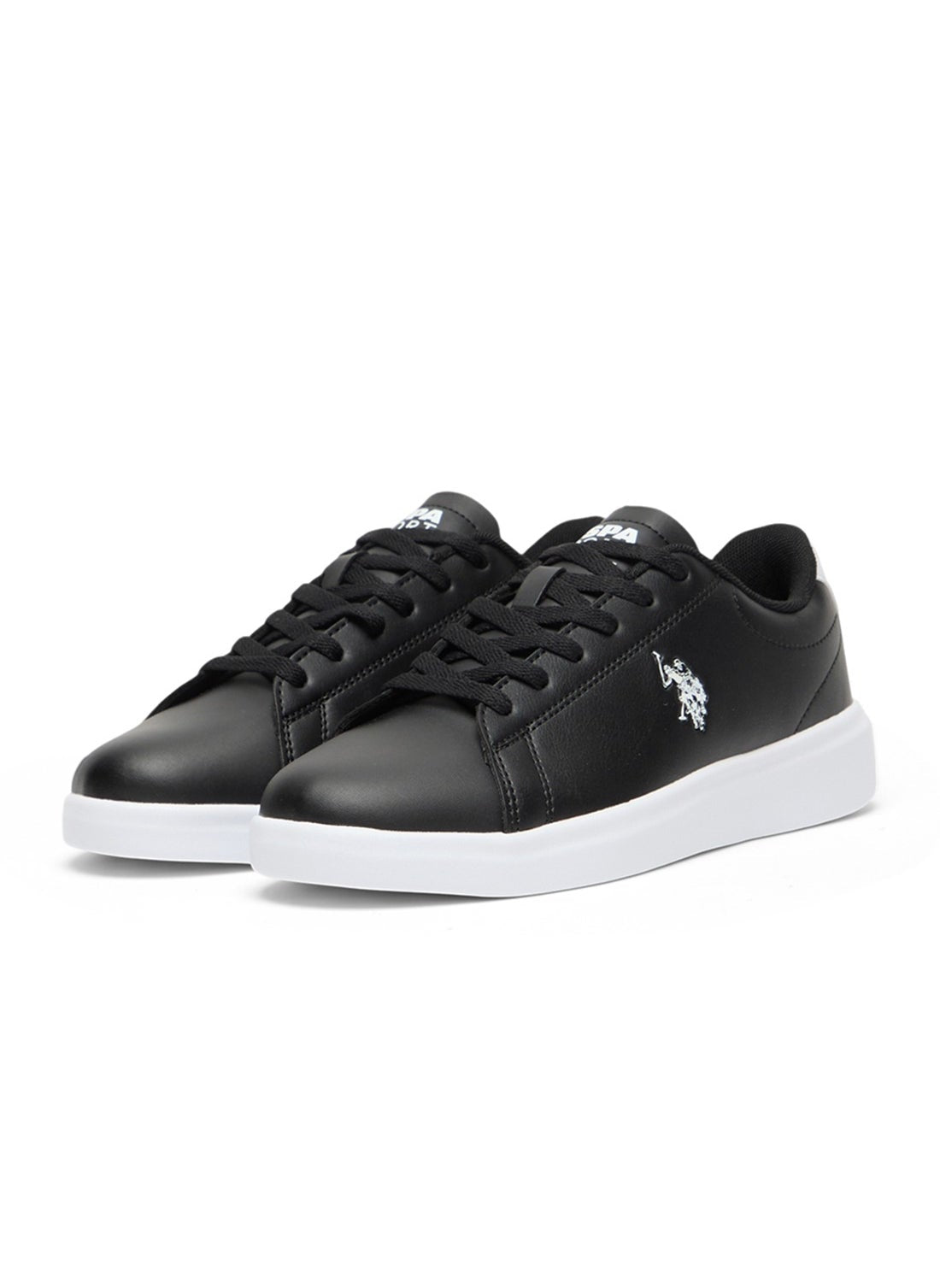 Women's Black Low-Top Sneakers - Lightweight Lace-Up Design, Comfortable Casual Shoes for Everyday Wear