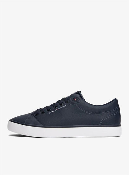 Logo Lace-Up Sneakers With Leather