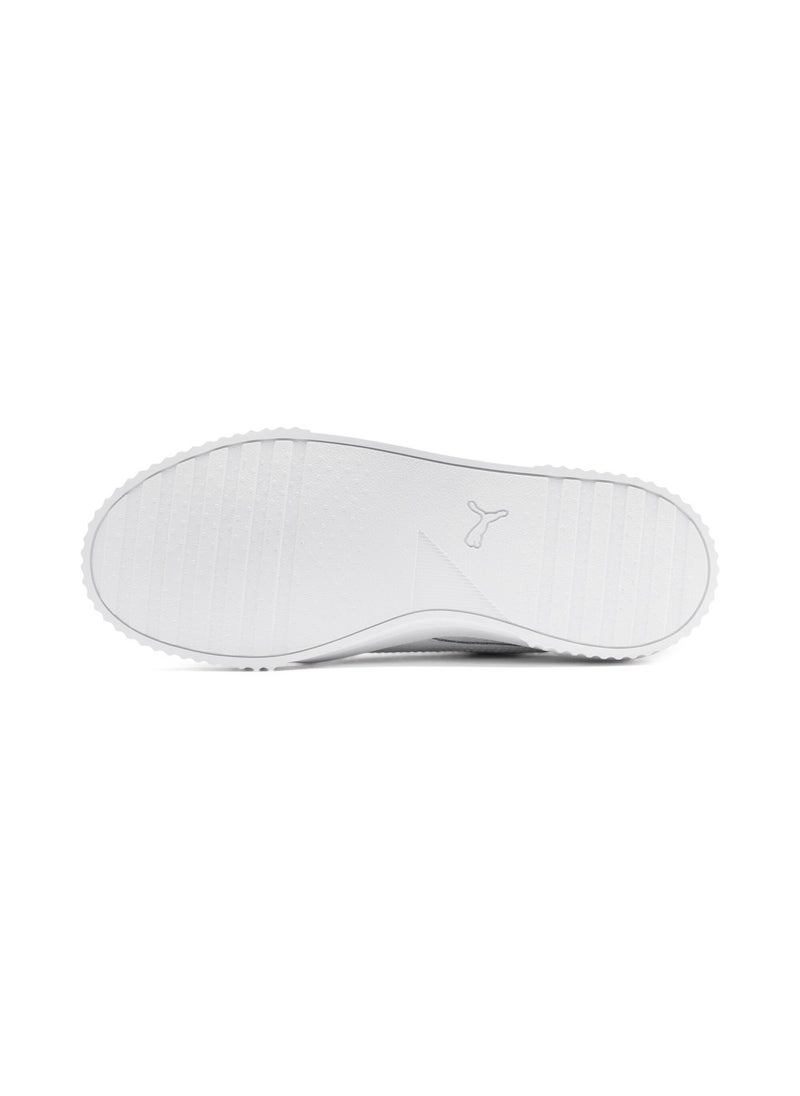 Carina Lux Womens White Casual Sneakers