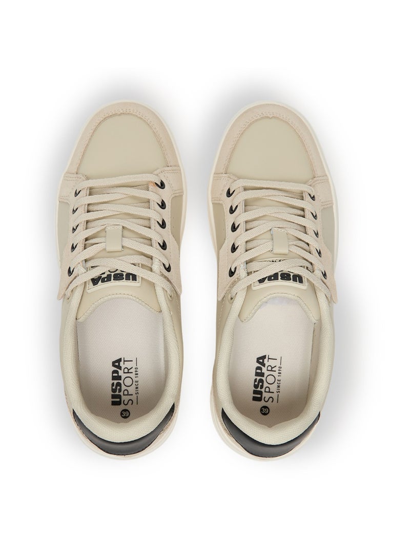 Women's Platform Sneakers - Low-Top Casual Lace-Up Design with Comfort Cushioned Sole for Everyday Wear