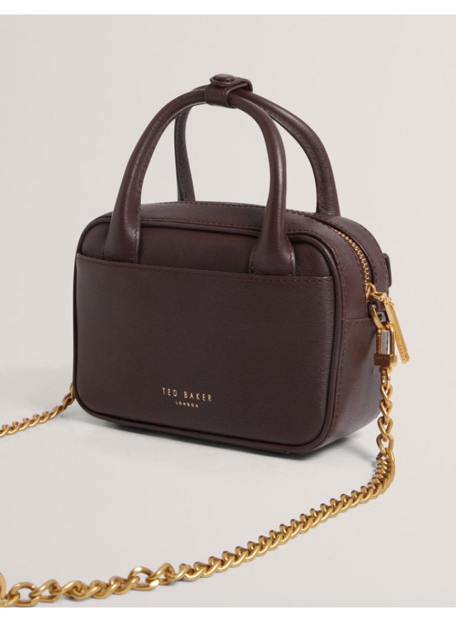 TB DETAIL MINI LEATHER CROSSBODY