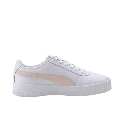 Carina Womens White Casual Lace Up Sneakers