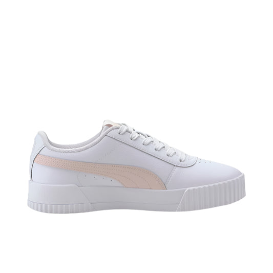 Carina Womens White Casual Lace Up Sneakers