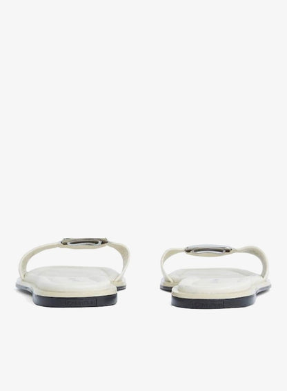 LEATHER SANDALS WITH LOGO HARDWARE