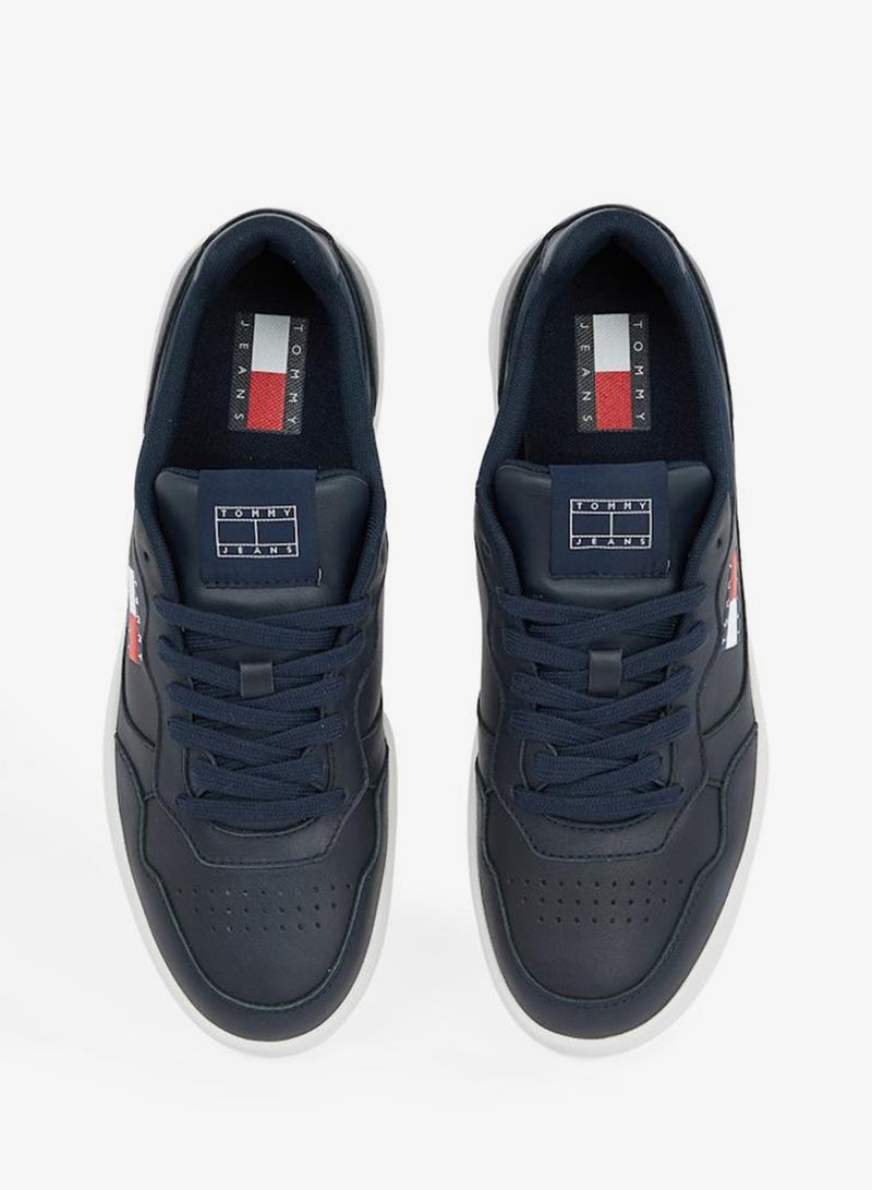 ESSENTIAL LEATHER LOW TRAINERS