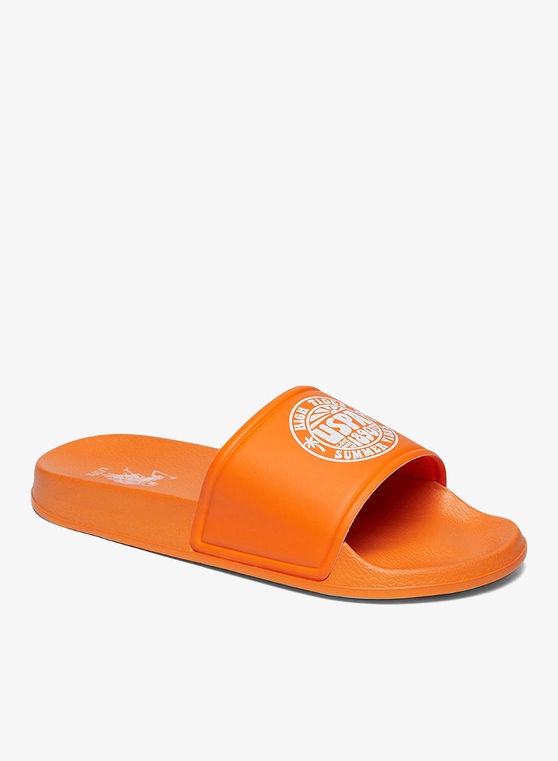 Women's Orange Slides - Lightweight, Comfortable Casual Shoes