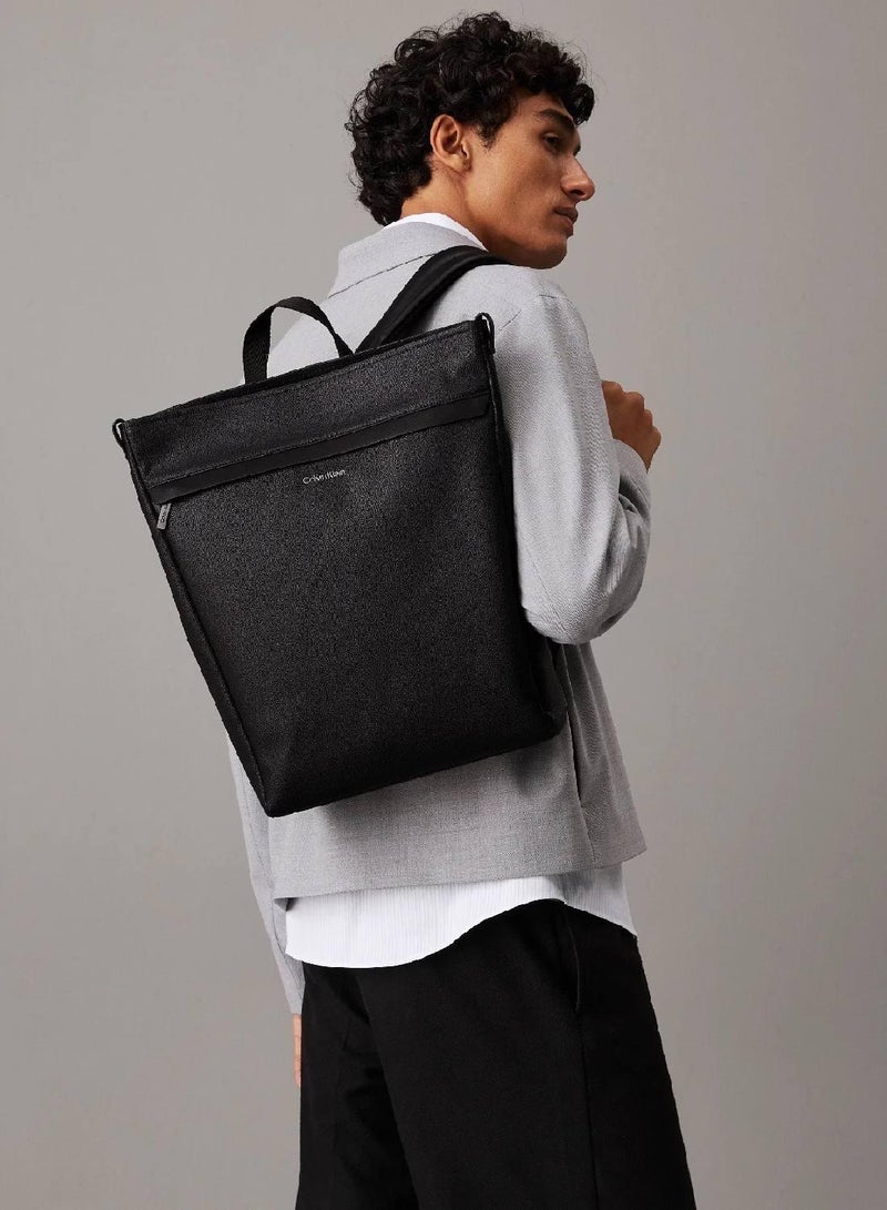 Square Zip Top Backpack