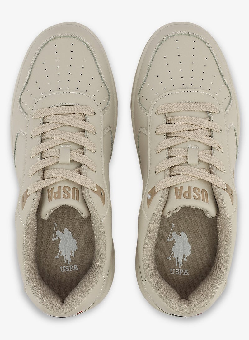 Women's  Beige Low-Top Sneakers - Style that Moves, Comfort Shoes that Lasts