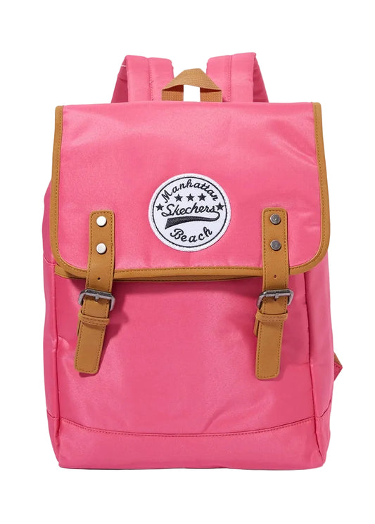 Adjustable Strap Backpack With Flap Fuschia