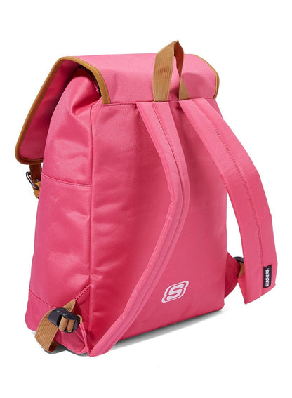 Adjustable Strap Backpack With Flap Fuschia