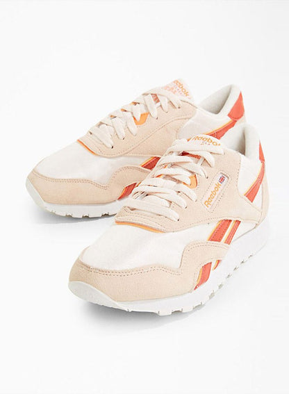 CL Nylon Low Top Sneakers Buff/Pale Pink/Mason Red