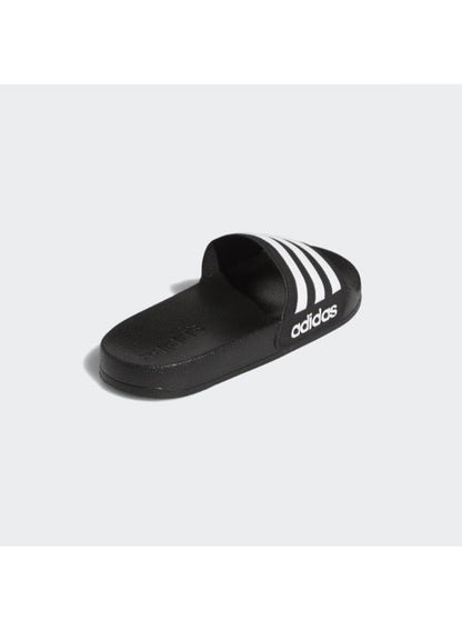 Kids Adilette Open Toe Slip-On Slides Black/White