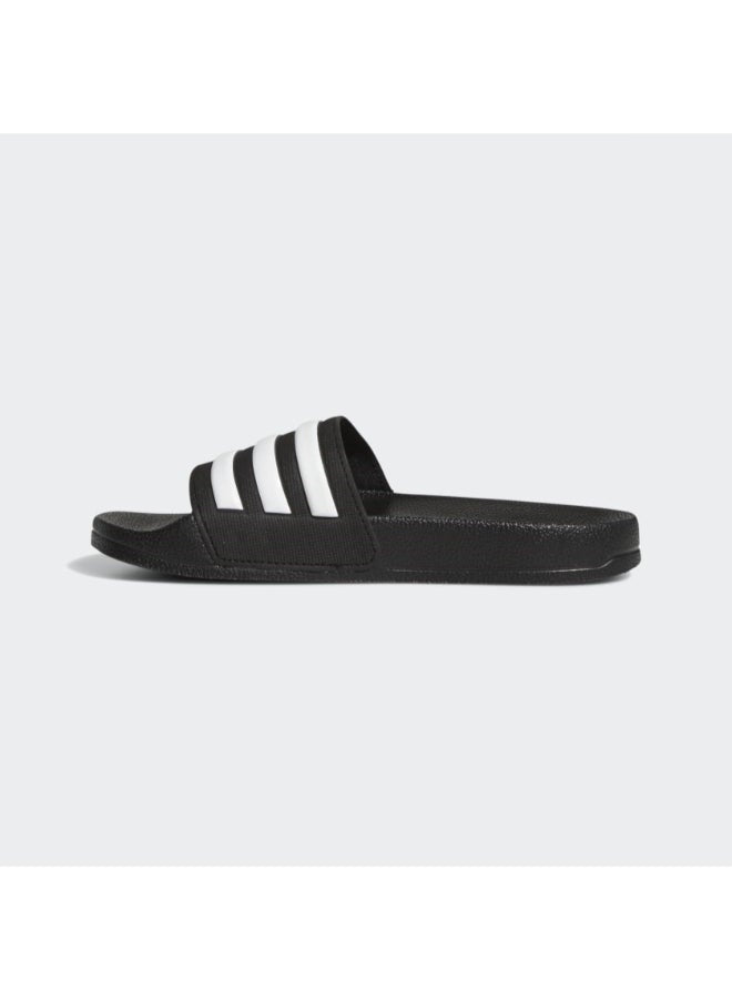 Kids Adilette Open Toe Slip-On Slides Black/White
