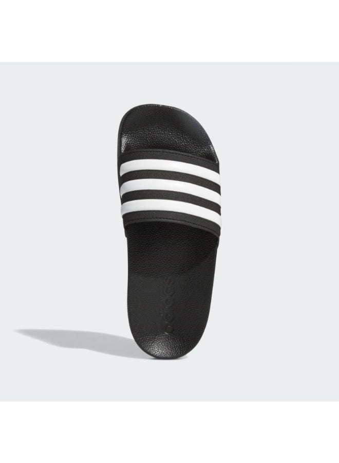 Kids Adilette Open Toe Slip-On Slides Black/White