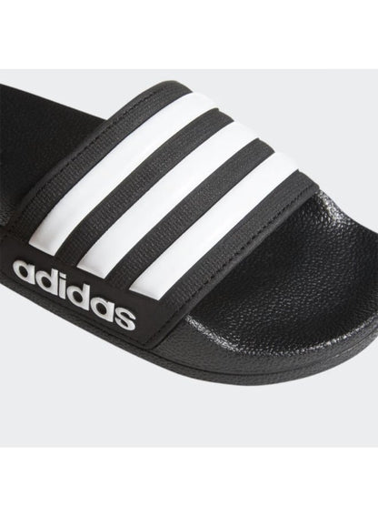 Kids Adilette Open Toe Slip-On Slides Black/White