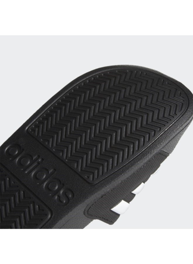 Kids Adilette Open Toe Slip-On Slides Black/White