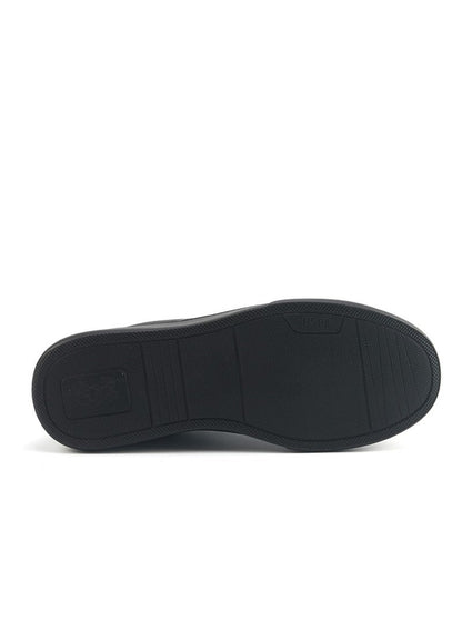 Men's Black Sneakers with Bold Side Logo – Sporty Striped Design for Effortless Everyday Styling