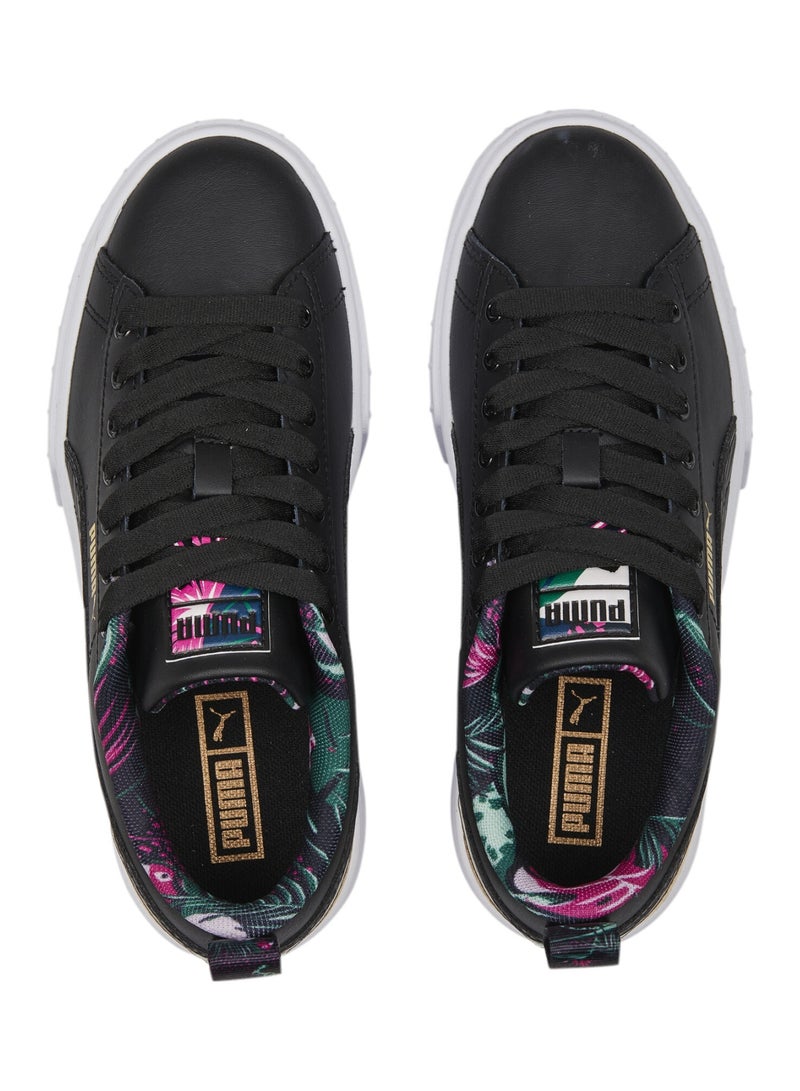 Mayze Vacay Queen Youth Girls Black Platform Sneakers