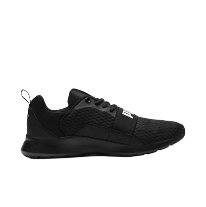 Wired Unisex Black Lace up Trainers