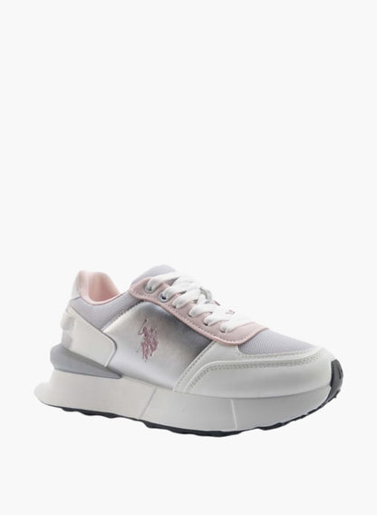 Women's Panelled Lace-Up Sneakers