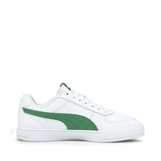 Caven Mens White Green Trainers