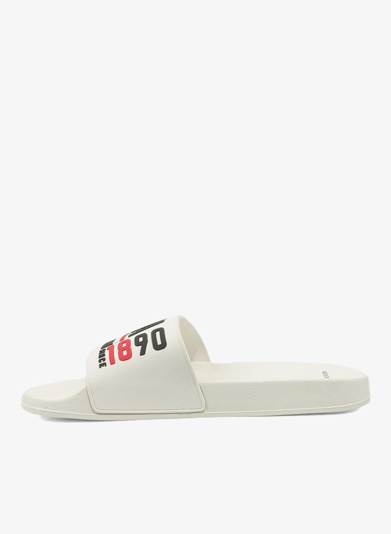 Men's White Signature Slides – Effortless Style Meets Ultimate Relaxation!
