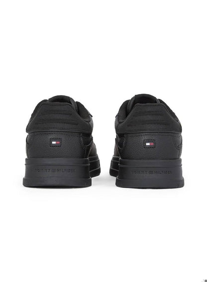 Signature Tape Textured Leather Sneakers