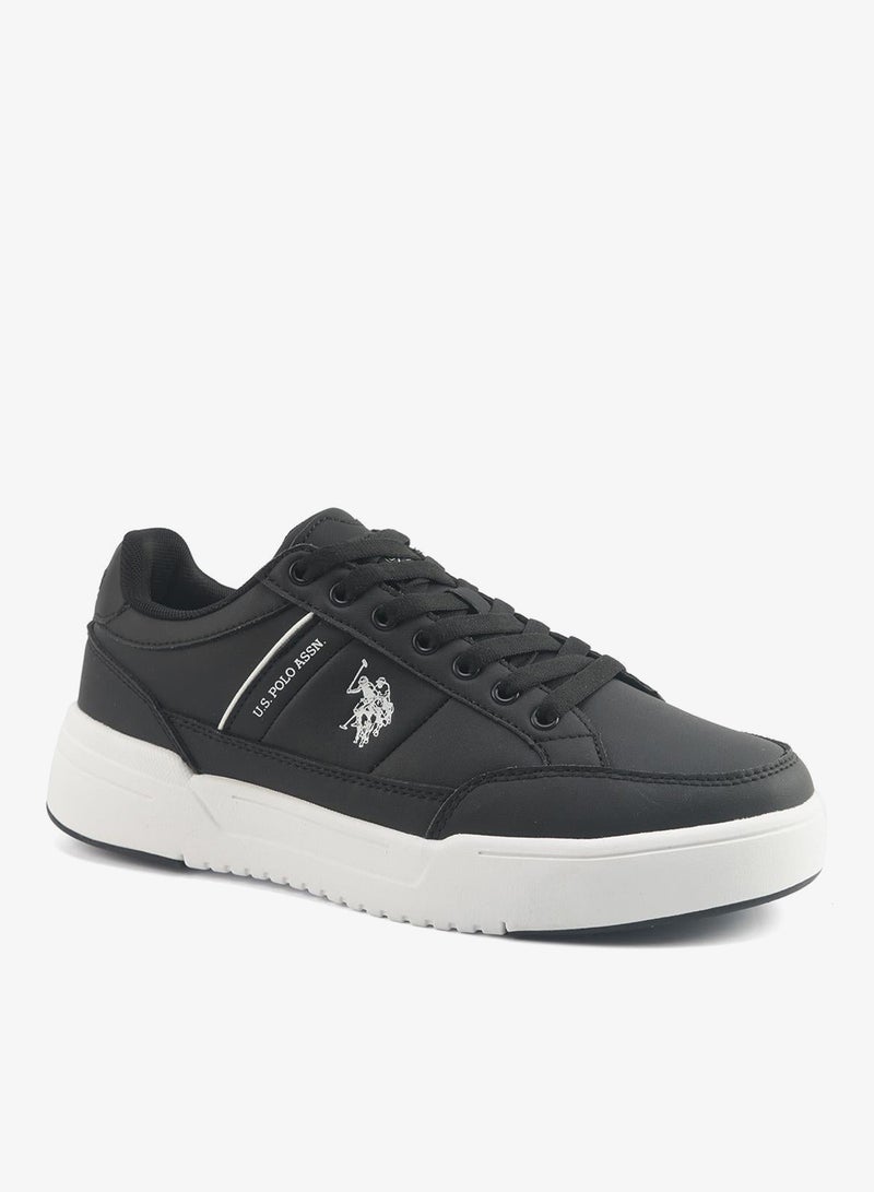 Men's Black Classic Low-Top Sneakers,Lightweight Shoes Casual for Everyday Style