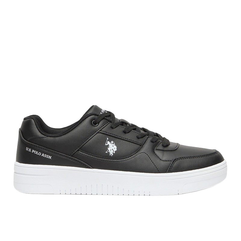 Men's Black Low-Top Sneakers - Sleek Style with Lace-Up Design Shoes and Comfort Cushioned Sole for Everyday Wear