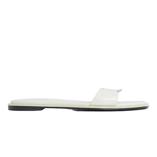LEATHER SANDALS WITH LOGO HARDWARE