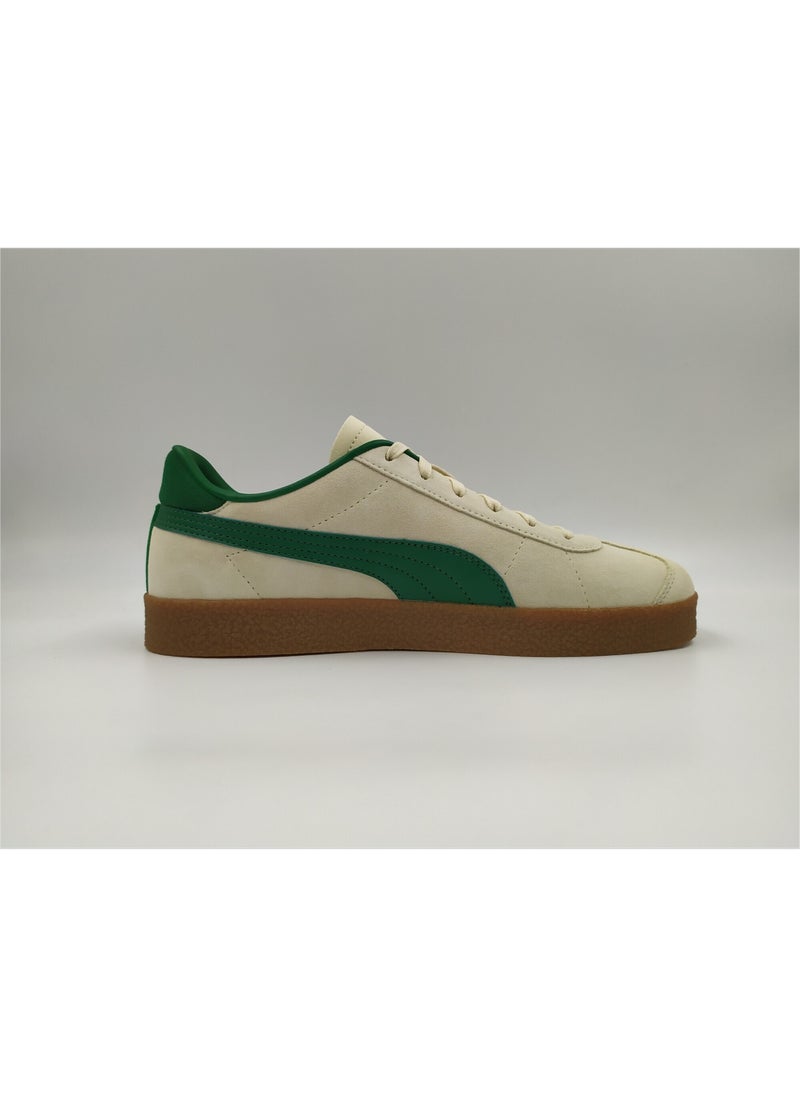 Club Unisex Beige Green Suede Sneakers