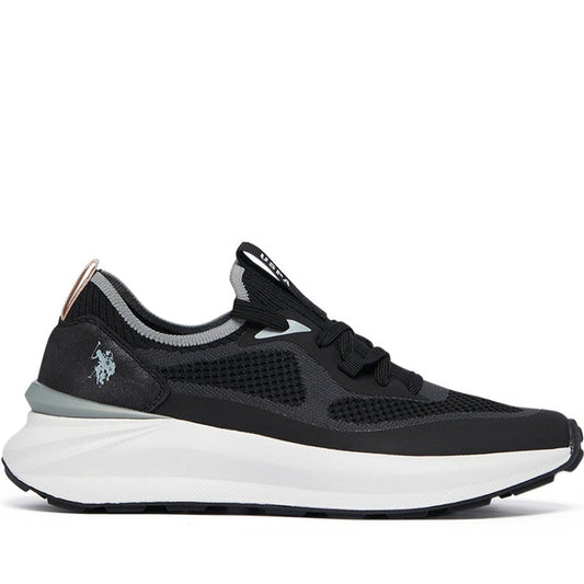 Women's Black Low-Top Sneakers - High-Quality Sole for Everyday Look