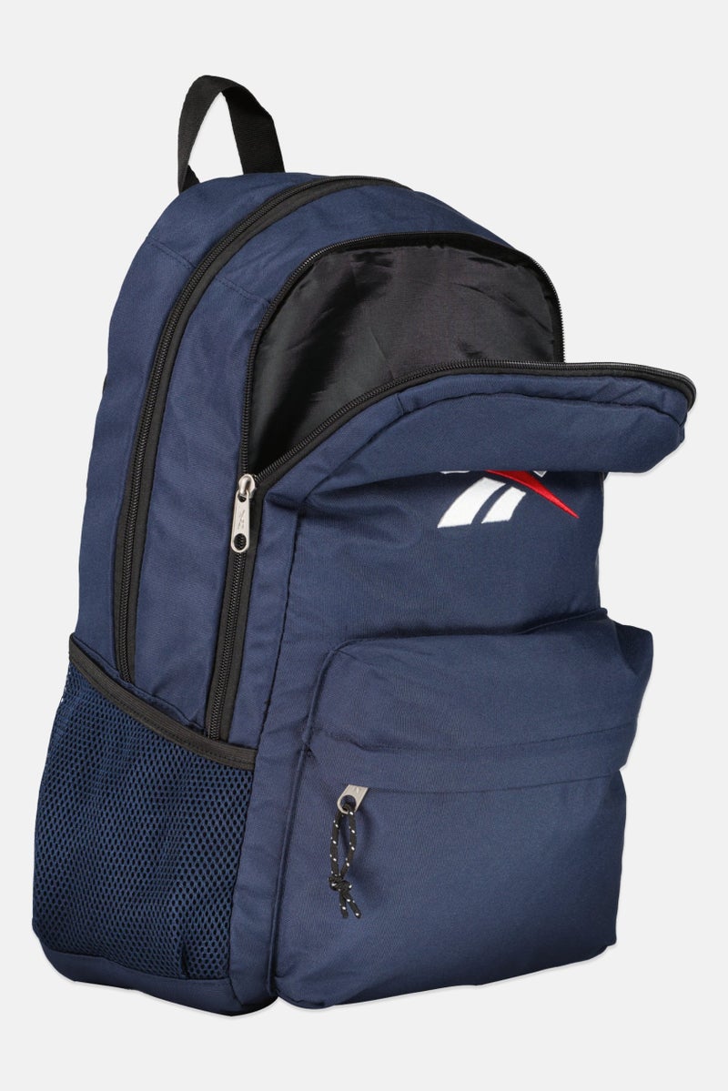 Men Embroidered Logo Outdoor Backpack, Navy