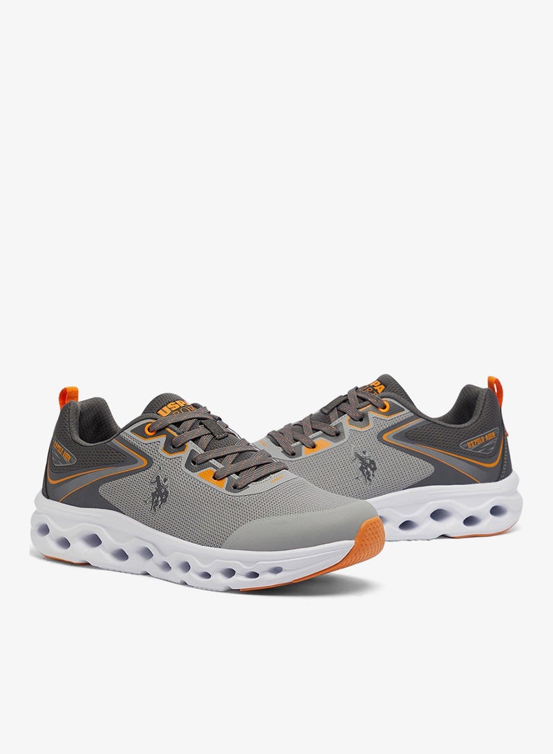 Men's Grey Low-Top Sneakers - Lightweight Shoes Lace-Up Design, Comfortable for Everyday Outfits