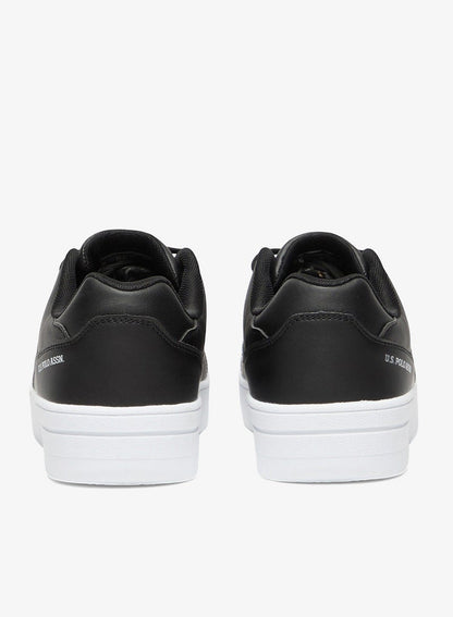 Men's Black Low-Top Sneakers - Sleek Style with Lace-Up Design Shoes and Comfort Cushioned Sole for Everyday Wear