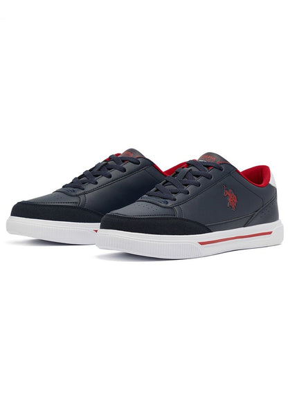 Men's Navy Low-Top Sneakers - Lightweight Lace-Up Design, Comfortable for Everyday Outfits