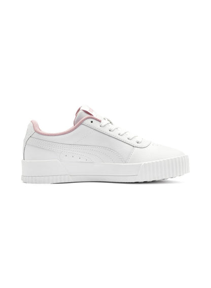 Carina L Youth Girls White Casual Lace Up Sneakers