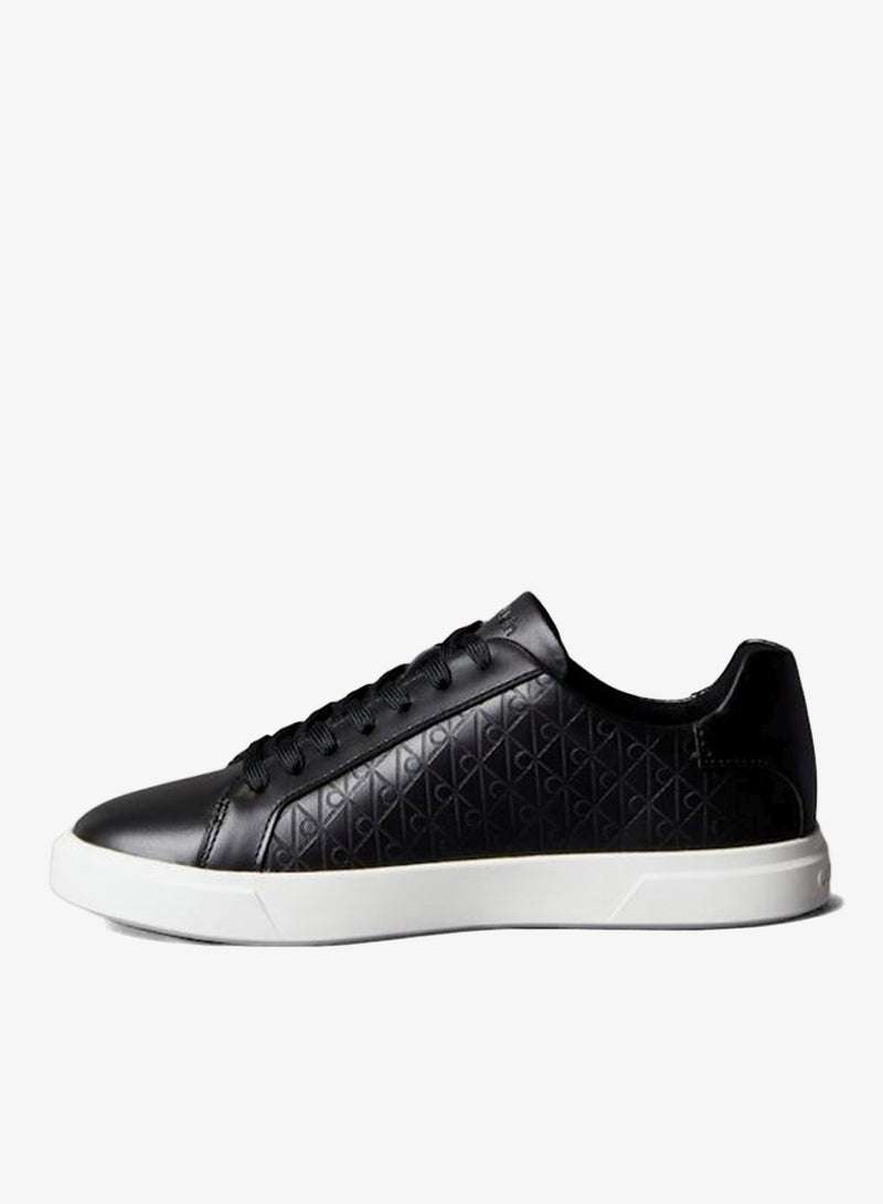 Leather Emblem Logo Pattern Trainers