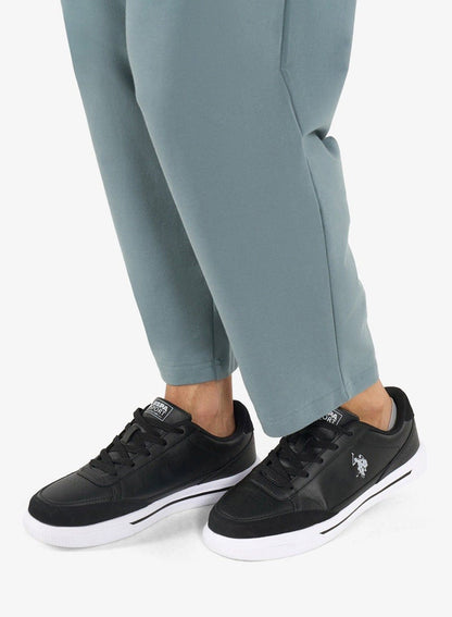 Men's Black Low-Top Sneakers - Lightweight Shoes Lace-Up Design, Comfortable for Everyday Outfits