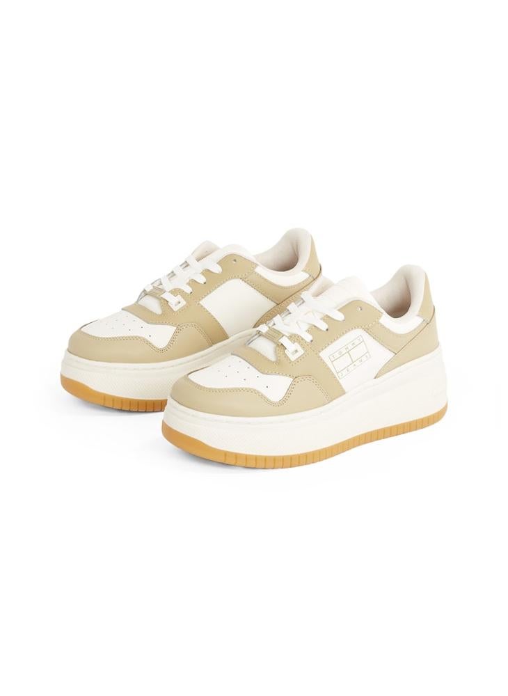 Retro Logo Lace Up Sneakers