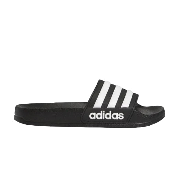 Kids Adilette Open Toe Slip-On Slides Black/White